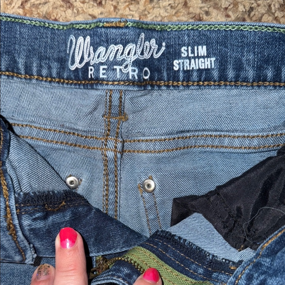 Wrangler boys retro 10 slim straight Blue Denim Jeans - Picture 2 of 3